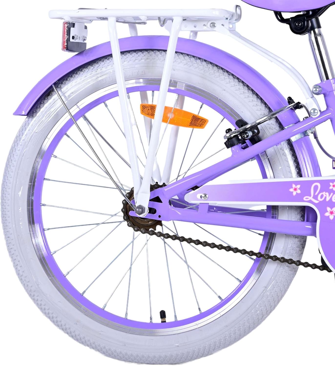 Lovely Fuxia Vélo pour Fille de 6 à 8 Ans 20 Pouces avec Panier et Porte-Bagages – Image 2