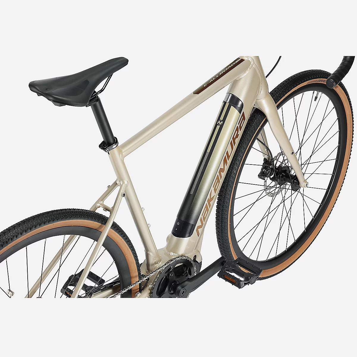 Vélo gravel adulte E-ALLROAD beige – Image 2