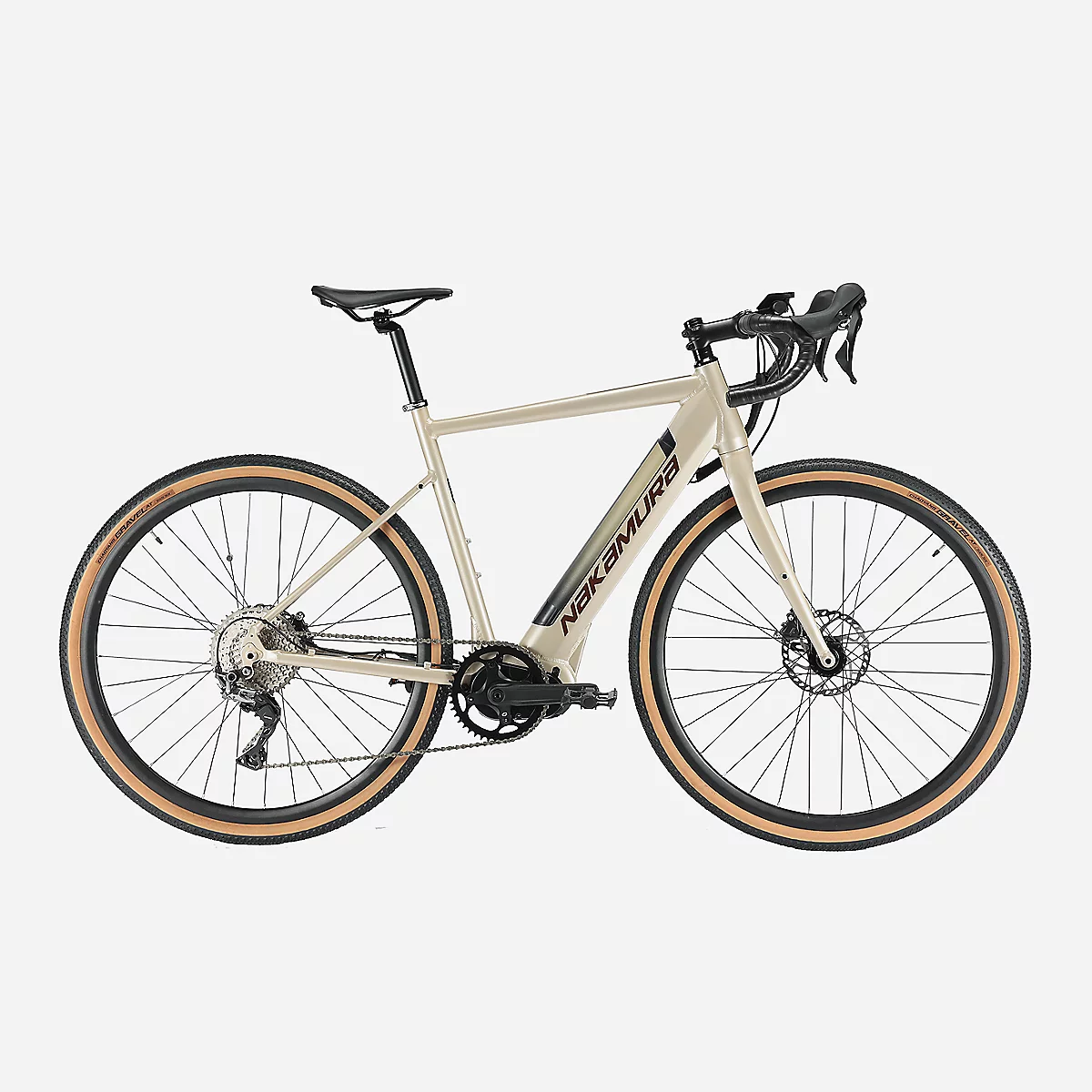 Vélo gravel adulte E-ALLROAD beige