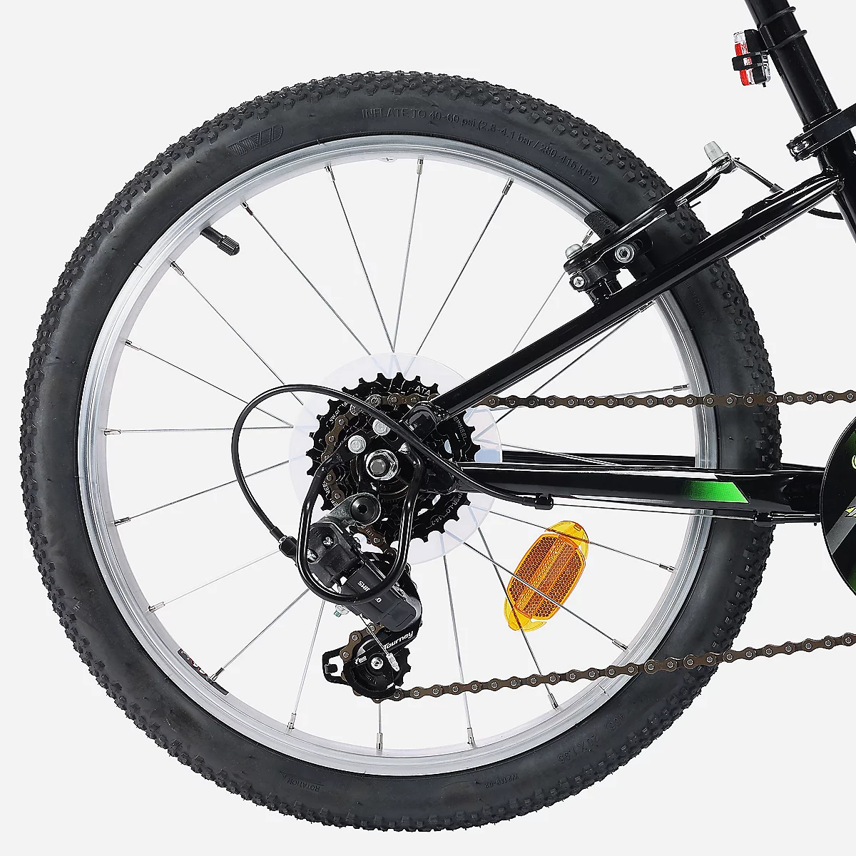 Vélo enfant 20 pouces 5-8 ans Zak Evo Kid Noir et vert – Image 7
