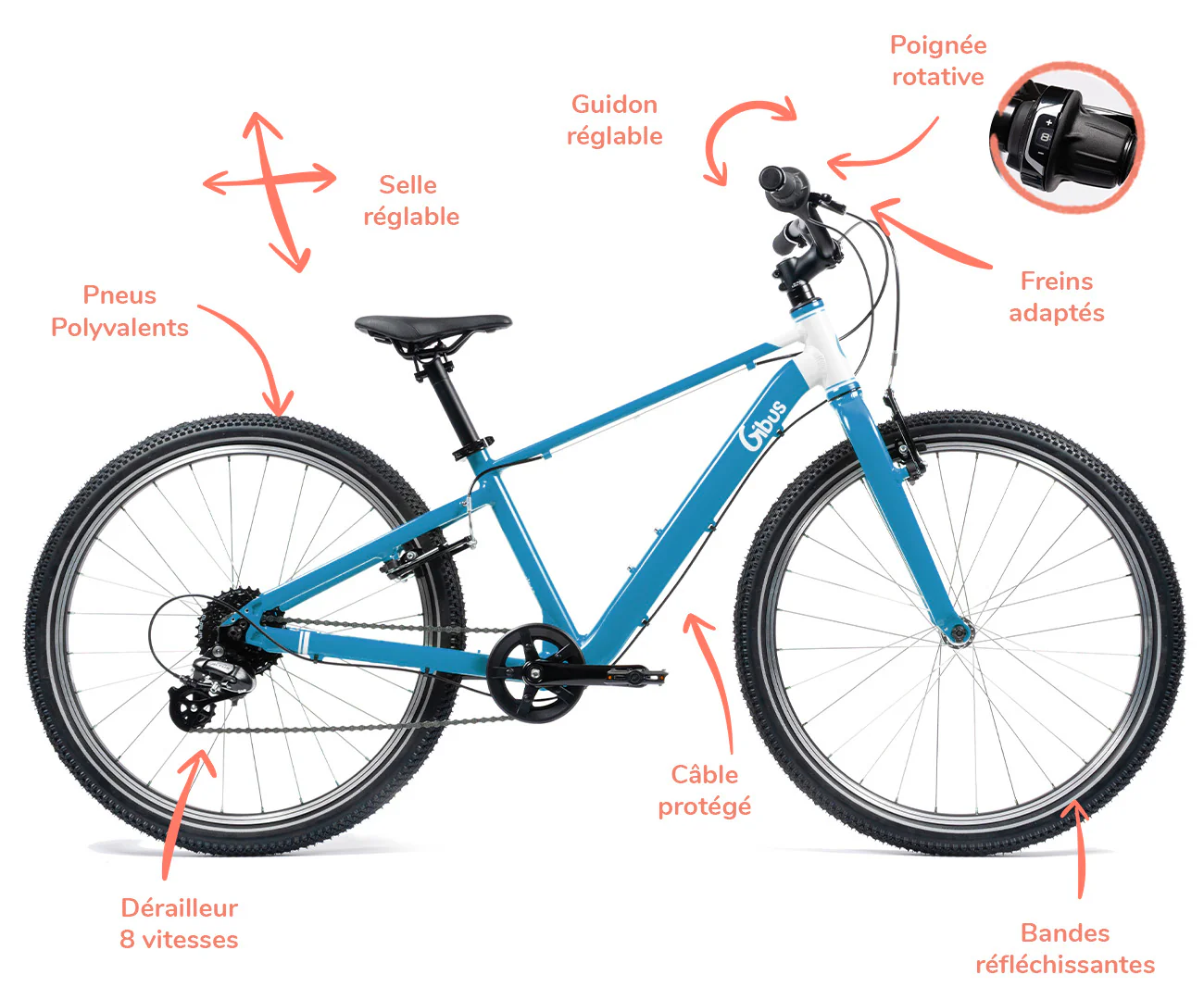 Vélo GIBUS 24 pouces pour Enfant – Image 8