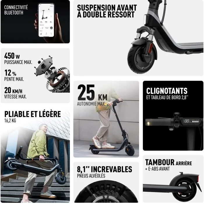 Trottinette électrique – SEGWAY – E2 E II – 450 W – 8,1″ – Image 4