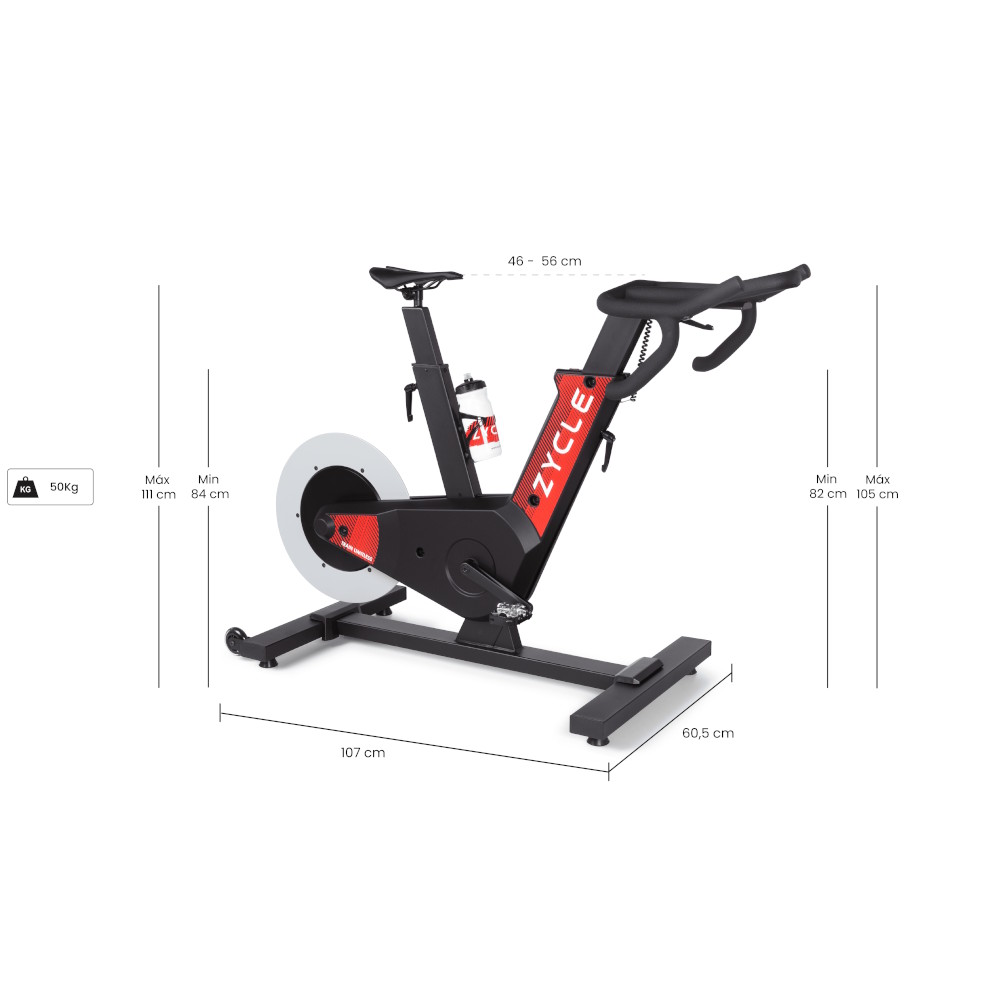 Vélo d’intérieur ZYCLE Smart ZBike 2.0 – Noir – Image 3